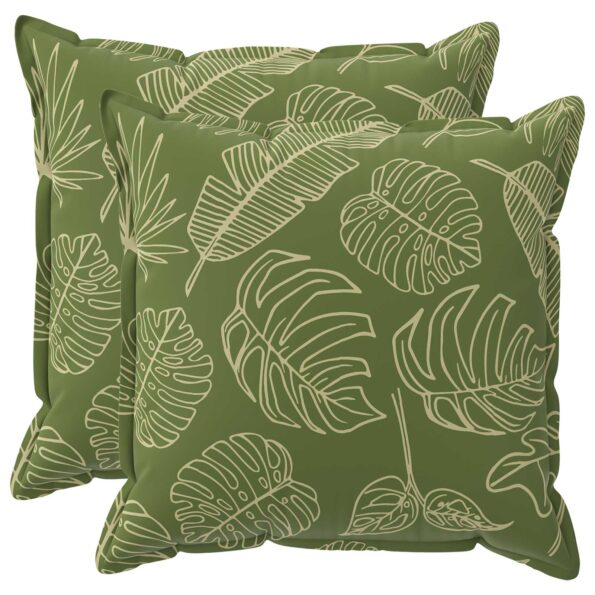 vidaXL Podložka 2 ks HOUTEN Design s listami 80 x 80 cm Polyester – Obrázok 2