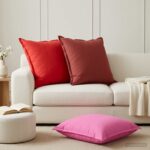 vidaXL Podložka 2 ks HOUTEN Ružová 80 x 80 cm Polyester