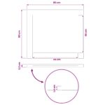 vidaXL Obdĺžnikový stôl 80 x 80 x 3,2 cm Štvorcový – Obrázok 8