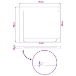 vidaXL Obdĺžnikový stôl 90 x 80 x 3,2 cm Obdĺžnikový – Obrázok 9