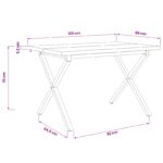 vidaXL 120 x 80 x 75 cm Pevné akáciové drevo Prírodná a čierna – Obrázok 11