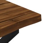vidaXL 120 x 80 x 75 cm Pevné akáciové drevo Prírodná a čierna – Obrázok 7