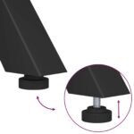 vidaXL 120 x 80 x 75 cm Pevné akáciové drevo Prírodná a čierna – Obrázok 9