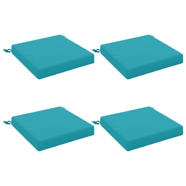 vidaXL Vankúše na sedenie SOEST 4 ks 100% polyester Tyrkysová – Obrázok 2
