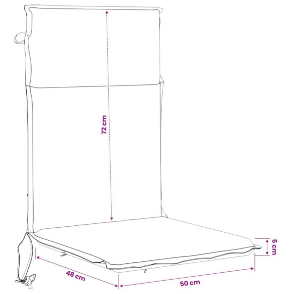 vidaXL Poduška na stoličku s vysokým operadlom GEMERT 4 ks – Obrázok 9