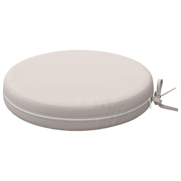 vidaXL Vankúše na sedenie SOEST 4 ks 100% polyester Biela Ø 35 x 7 cm – Obrázok 4