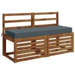 vidaXL Vankúš na chrbát SOEST 100% polyester Modrá 120 x 40 x 10 cm – Obrázok 3