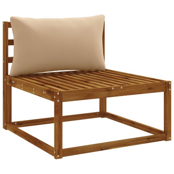 vidaXL Vankúš na chrbát PUTTEN 100% polyester Piesková 70 x 40 x 15 cm – Obrázok 3