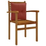 vidaXL Vankúš na chrbát PUTTEN 100% polyester Červená 40 x 40 x 10 cm – Obrázok 3