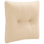 vidaXL Vankúš na chrbát PUTTEN 100% polyester Krémová 40 x 40 x 10 cm – Obrázok 2