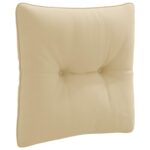 vidaXL Vankúš na chrbát PUTTEN 100% polyester Béžová 40 x 40 x 10 cm – Obrázok 2