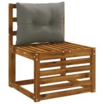 vidaXL Vankúš na chrbát PUTTEN 100% polyester Sivá 50 x 40 x 10 cm – Obrázok 3