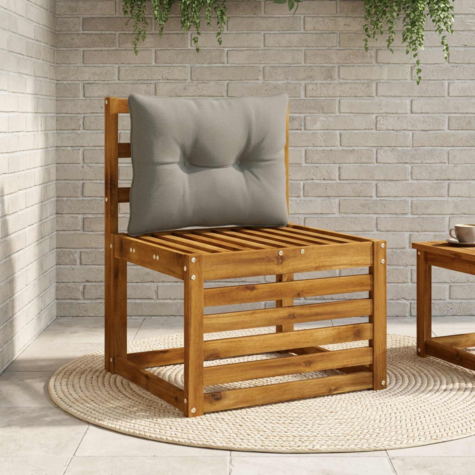 947118_1.jpg vidaXL Vankúš na chrbát PUTTEN 100% polyester Sivá 60 x 40 x 10 cm – Obrázok 1
