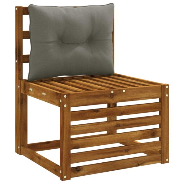 vidaXL Vankúš na chrbát PUTTEN 100% polyester Sivá 60 x 40 x 10 cm – Obrázok 3