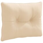vidaXL Vankúš na chrbát PUTTEN 100% polyester Krémová 60 x 40 x 10 cm – Obrázok 2