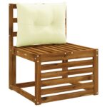 vidaXL Vankúš na chrbát PUTTEN 100% polyester Krémová 60 x 40 x 10 cm – Obrázok 3