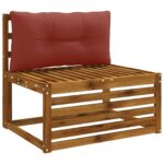 vidaXL Vankúš na chrbát PUTTEN 100% polyester Červená 80 x 40 x 10 cm – Obrázok 3
