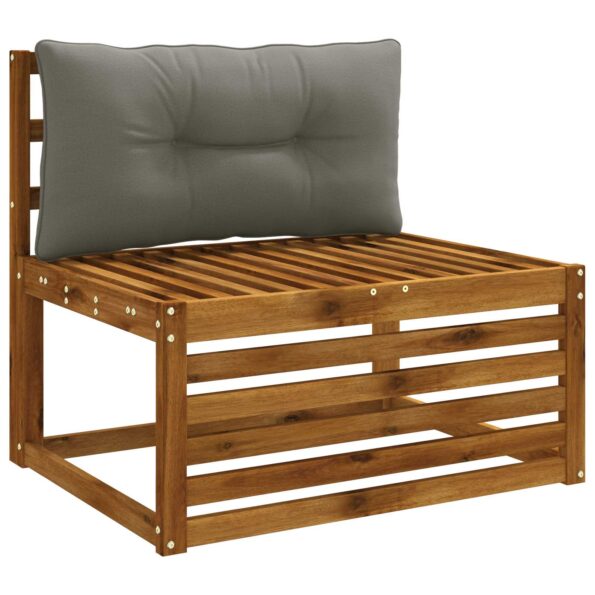 vidaXL Vankúš na chrbát PUTTEN 100% polyester Sivá 80 x 40 x 10 cm – Obrázok 3