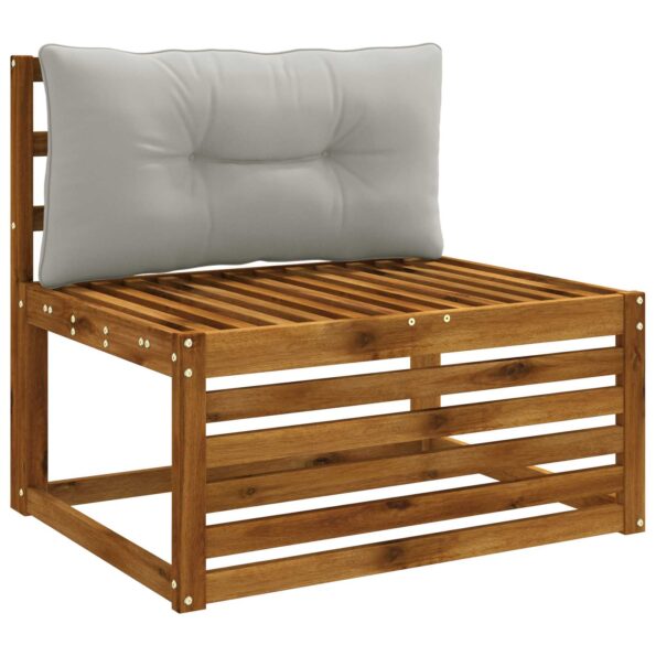 vidaXL Vankúš na chrbát PUTTEN 100% polyester Sivá 80 x 40 x 10 cm – Obrázok 3