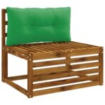 vidaXL Vankúš na chrbát PUTTEN 100% polyester Zelená 80 x 40 x 10 cm – Obrázok 3