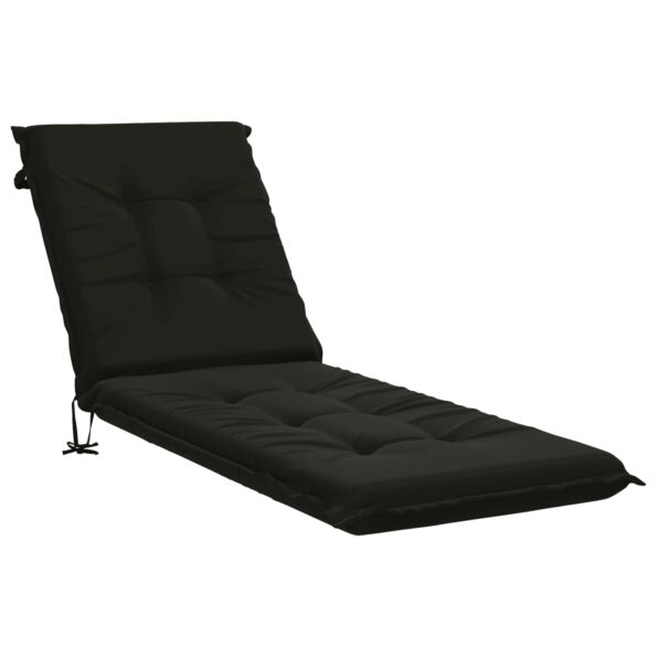 vidaXL Vankúš na ležadlo GEMERT 100% polyester Čierna 190 x 50 x 9 cm – Obrázok 2