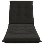 vidaXL Vankúš na ležadlo GEMERT 100% polyester Čierna 190 x 50 x 9 cm – Obrázok 4