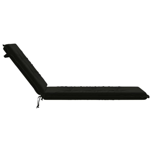 vidaXL Vankúš na ležadlo GEMERT 100% polyester Čierna 190 x 50 x 9 cm – Obrázok 5