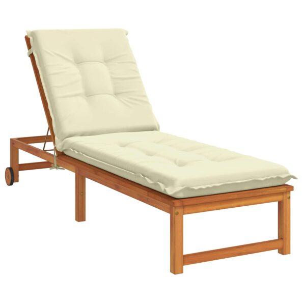vidaXL Vankúš na ležadlo GEMERT 100% polyester Krémová 190 x 50 x 9 cm – Obrázok 3