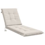 vidaXL Vankúš na ležadlo GEMERT 100% polyester Biela 190 x 60 x 9 cm – Obrázok 2