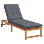 vidaXL Vankúš na ležadlo GEMERT 100% polyester Modrá 190 x 60 x 9 cm – Obrázok 3