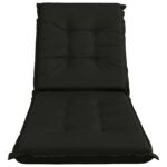 vidaXL Vankúš na ležadlo GEMERT 100% polyester Čierna 190 x 60 x 9 cm – Obrázok 4