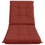 vidaXL Vankúš na ležadlo GEMERT 100% polyester Červená 190 x 60 x 9 cm – Obrázok 4