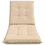 vidaXL Vankúš na ležadlo GEMERT 100% polyester Krémová 190 x 60 x 9 cm – Obrázok 4