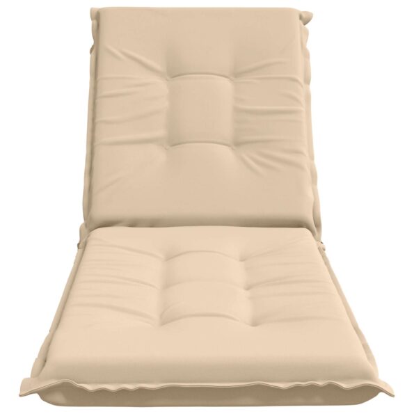 vidaXL Vankúš na ležadlo GEMERT 100% polyester Krémová 190 x 60 x 9 cm – Obrázok 4