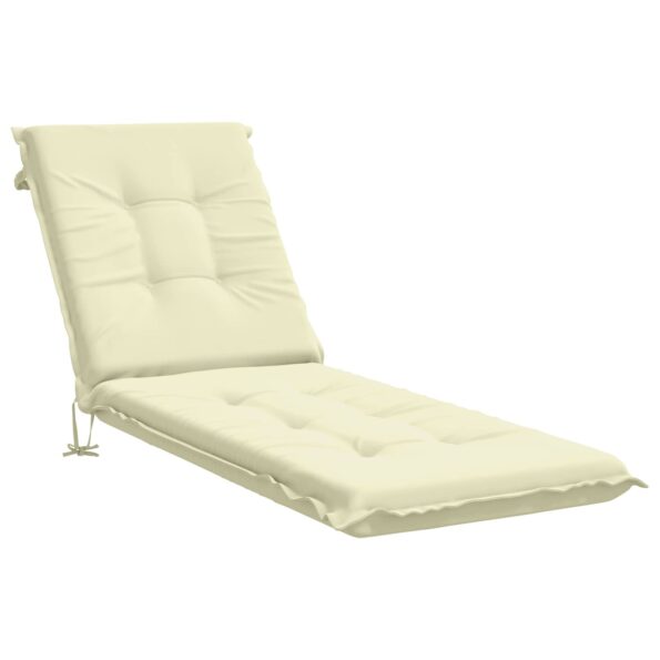 vidaXL Vankúš na ležadlo GEMERT 100% polyester Krémová 190 x 60 x 9 cm – Obrázok 2