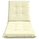 vidaXL Vankúš na ležadlo GEMERT 100% polyester Krémová 190 x 60 x 9 cm – Obrázok 4