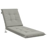 vidaXL Vankúš na ležadlo GEMERT 100% polyester Sivá 190 x 60 x 9 cm – Obrázok 2