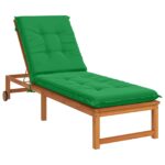 vidaXL Vankúš na ležadlo GEMERT 100% polyester Zelená 190 x 60 x 9 cm – Obrázok 3