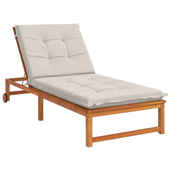 vidaXL Vankúš na ležadlo GEMERT 100% polyester Biela 190 x 70 x 9 cm – Obrázok 3