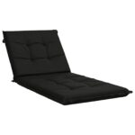 vidaXL Vankúš na ležadlo GEMERT 100% polyester Čierna 190 x 70 x 9 cm – Obrázok 2