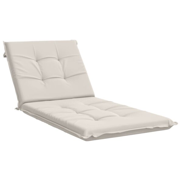 vidaXL Vankúš na ležadlo GEMERT 100% polyester Biela 190 x 80 x 9 cm – Obrázok 2