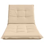 vidaXL Vankúš na ležadlo GEMERT 100% polyester Krémová 190 x 80 x 9 cm – Obrázok 4