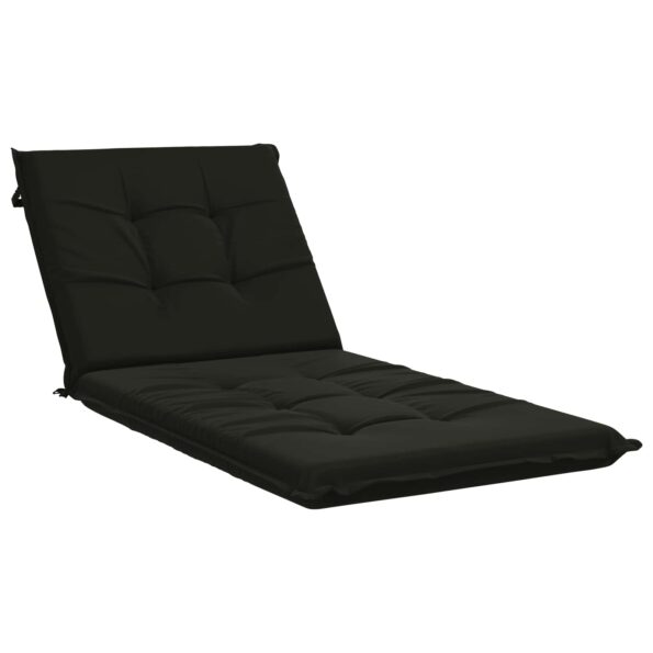 vidaXL Vankúš na ležadlo GEMERT 100% polyester Čierna 190 x 80 x 9 cm – Obrázok 2