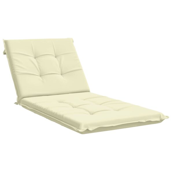 vidaXL Vankúš na ležadlo GEMERT 100% polyester Krémová 190 x 80 x 9 cm – Obrázok 2