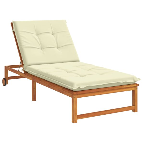 vidaXL Vankúš na ležadlo GEMERT 100% polyester Krémová 190 x 80 x 9 cm – Obrázok 3