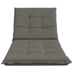vidaXL Vankúš na ležadlo GEMERT 100% polyester Sivá 190 x 90 x 9 cm – Obrázok 4