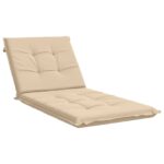 vidaXL Vankúš na ležadlo GEMERT 100% polyester Krémová 190 x 90 x 9 cm – Obrázok 2