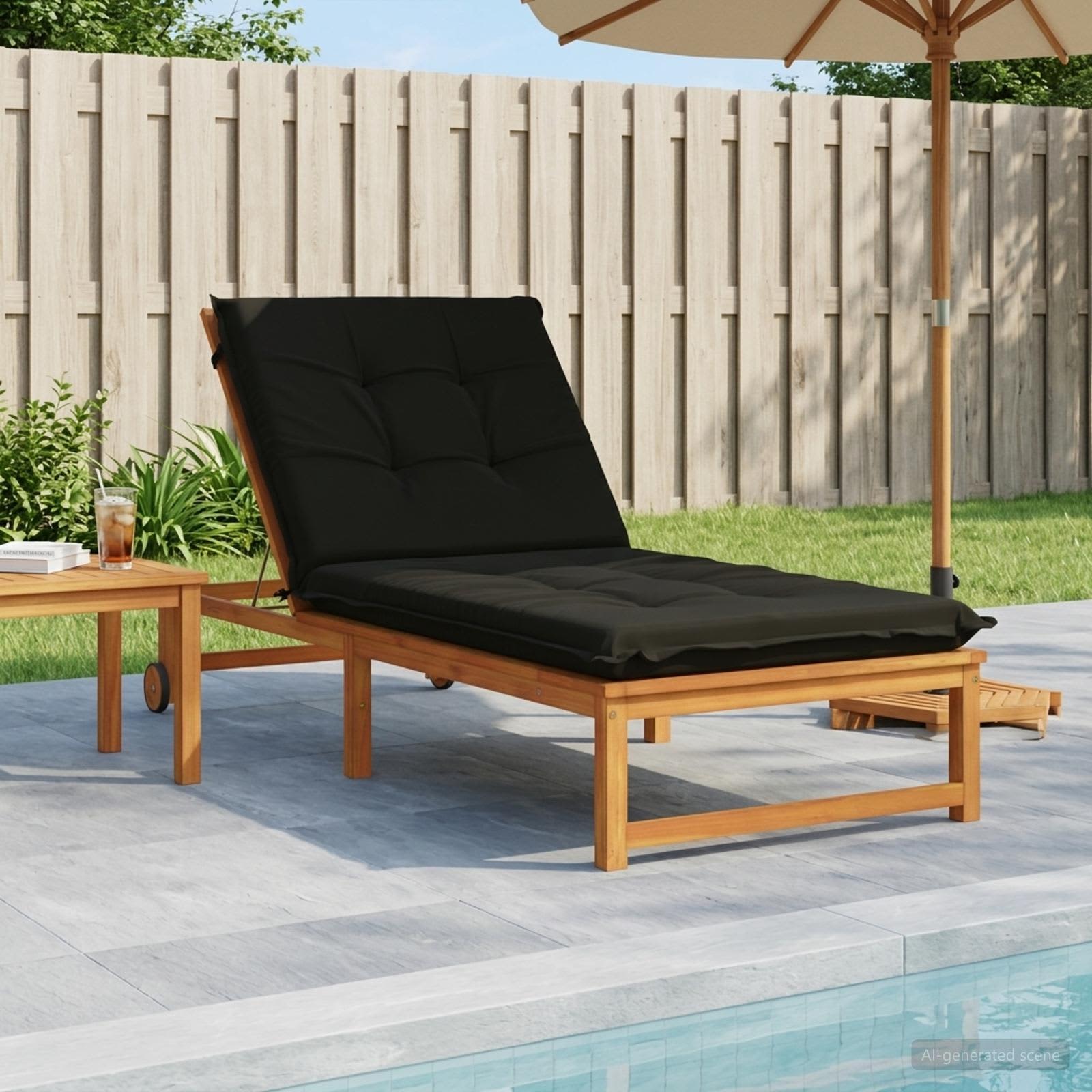 947471_1.jpg vidaXL Vankúš na ležadlo GEMERT 100% polyester Čierna 190 x 90 x 9 cm – Obrázok 1