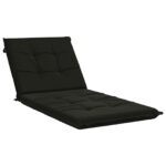 vidaXL Vankúš na ležadlo GEMERT 100% polyester Čierna 190 x 90 x 9 cm – Obrázok 2