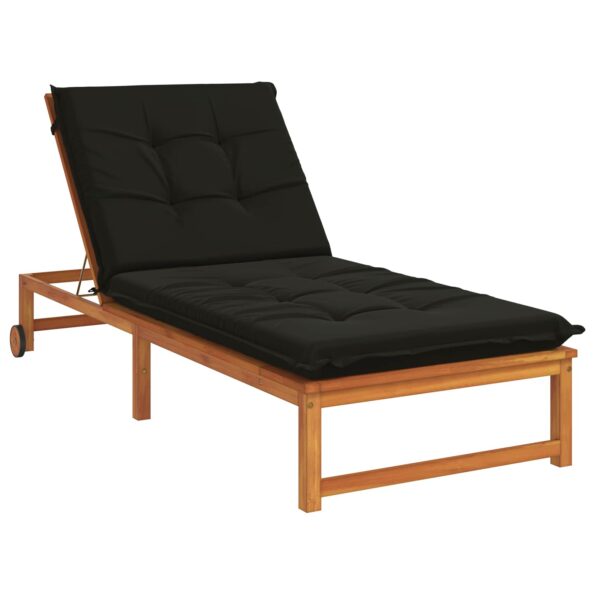 vidaXL Vankúš na ležadlo GEMERT 100% polyester Čierna 190 x 90 x 9 cm – Obrázok 3